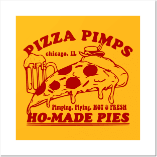 Pizza Pimps Ho-made Pies Vintage Pizza Posters and Art